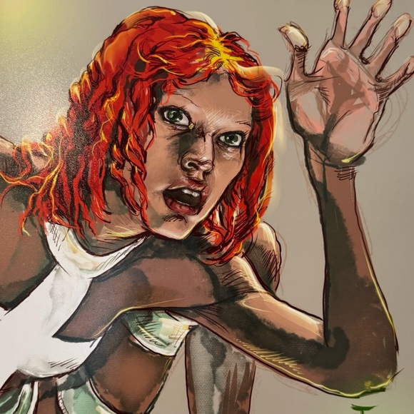 Fifth Element Leeloo Print Framed White 12”x16” - Picture 3 of 4